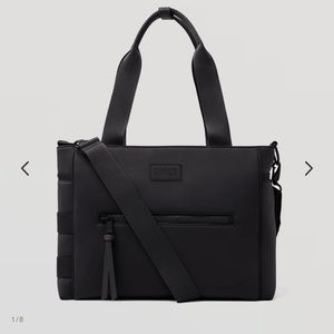 Dagne Dover Large Wade Diaper Tote in Black Neoprene